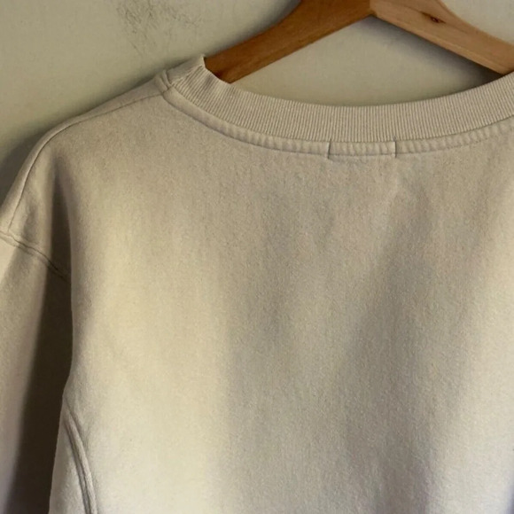 Beyond Yoga WFH Fleece Cropped Crew Women's Size Small in Vintage White - Picture 3 of 10